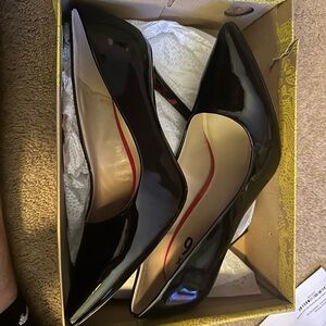 Mix No 6 Danyah Vulcan Black Patent Stilettos w/ Red Leopard